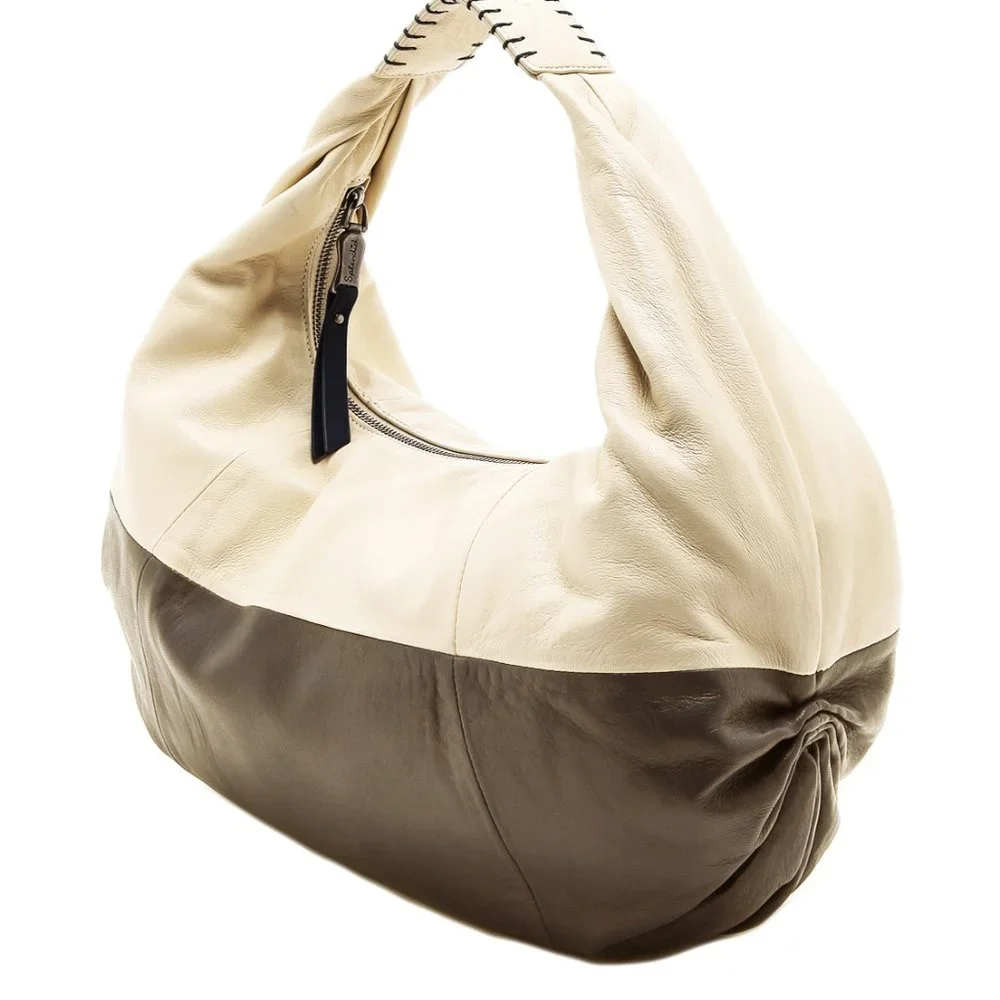Anthropologie soft leather sling oversize hobo bag